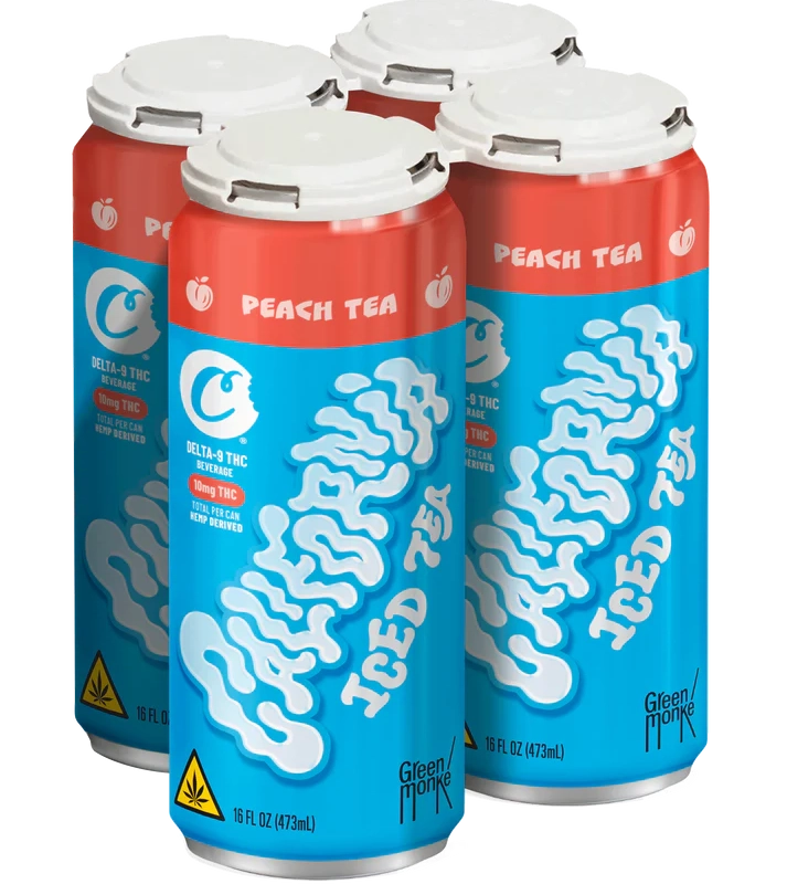 Cookie's California Peach Iced Tea Delta9/THC Seltzer - 4Pack