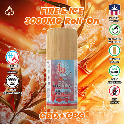 FireBalance High-Potency CBD + CBG + Delta 8 Body Roll-On Collection – 3000mg/5000mg