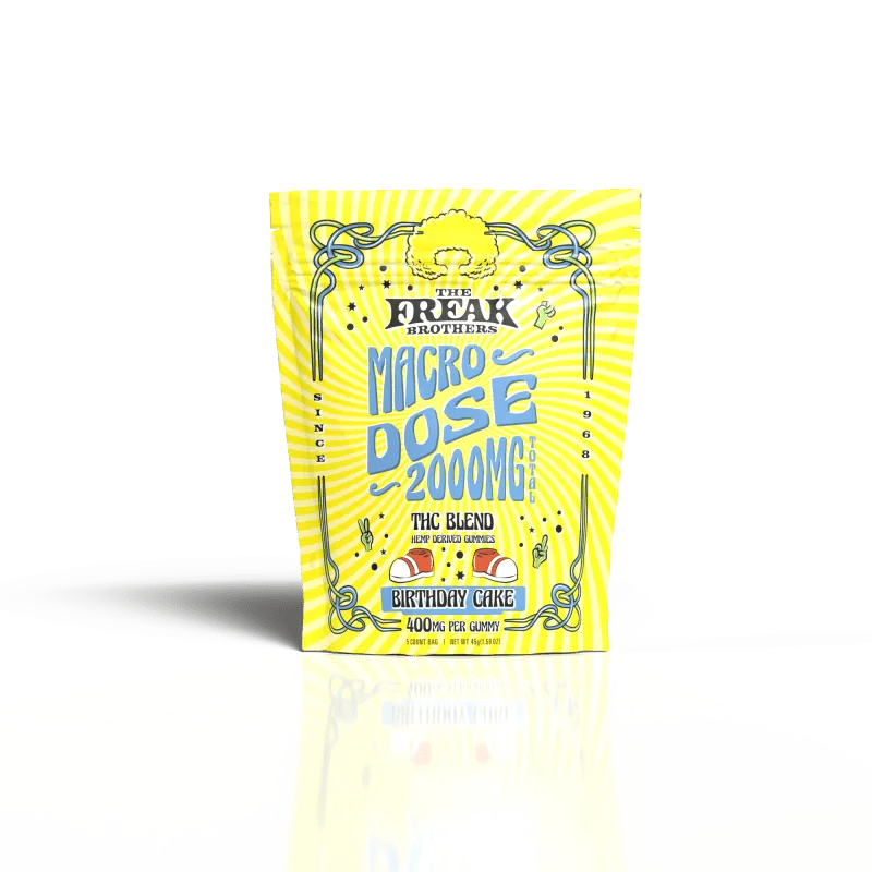 Hemp Blend Gummy Big Cube 400mg 5ct Bag – Birthday Cake